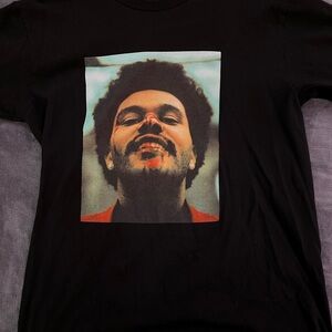 The Weeknd After Hours Black Graphic T-Shirt with Portrait Print